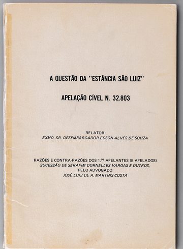 A Questão da Estância São Luiz
